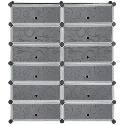 Modulinė batų spinta Homcom 94x37x108cm., juodos spalvos