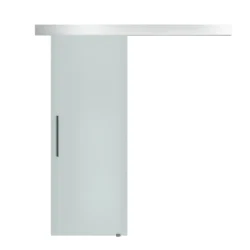 Skaidrios stumdomos durys Homcom 90x205cm., sidabrinės spalvos