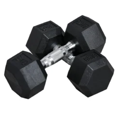 Rinkinys iš 2 hantelių Homcom 12,7x12,7x30,5cm., juodos/sidabrinės spalvos