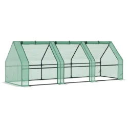 Šiltnamis Outsunny 270x90x90cm., žalios/juodos spalvos