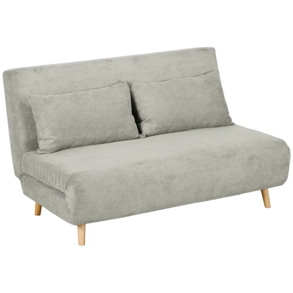 Sofa-lova Homcom 141x90x81cm., pilkos/šviesiai rudos spalvos