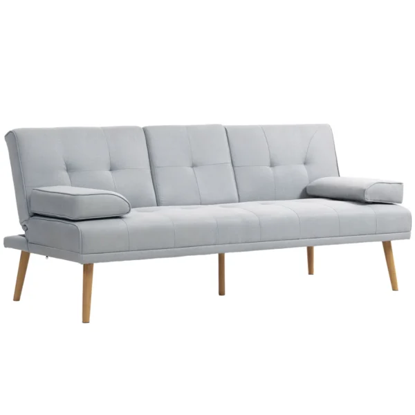 Sofa-lova Homcom 181x77x78cm., pilkos/šviesiai rudos spalvos