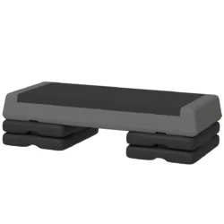 Aerobikos pakyla Sportnow 77x36x20,5cm., juodos/tamsiai pilkos spalvos