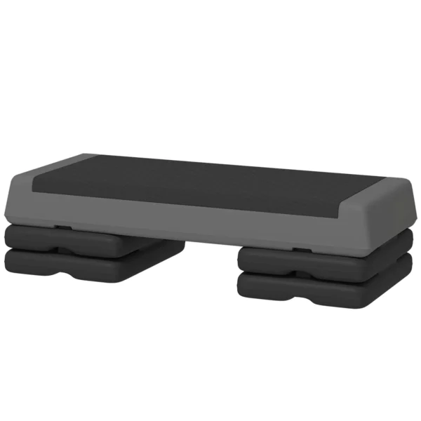 Aerobikos pakyla Sportnow 77x36x20,5cm., juodos/tamsiai pilkos spalvos