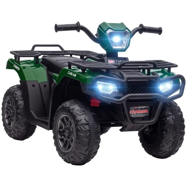 Vaikiškas elektrinis keturratis Homcom 88x45x50cm., juodos/tamsiai žalios spalvos
