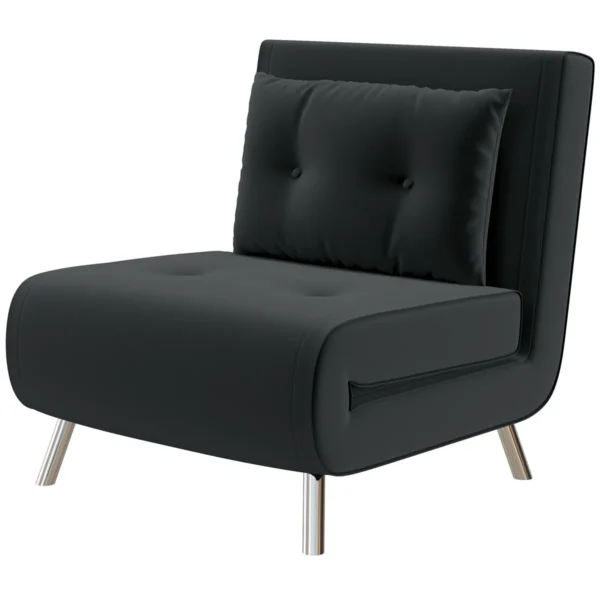 Fotelis-lova Homcom 77x88x83cm., juodos spalvos