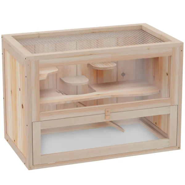 ExEb3219487579ff4.webp Graužikų narvas PawHut 60x35x42cm., šviesiai rudos spalvos