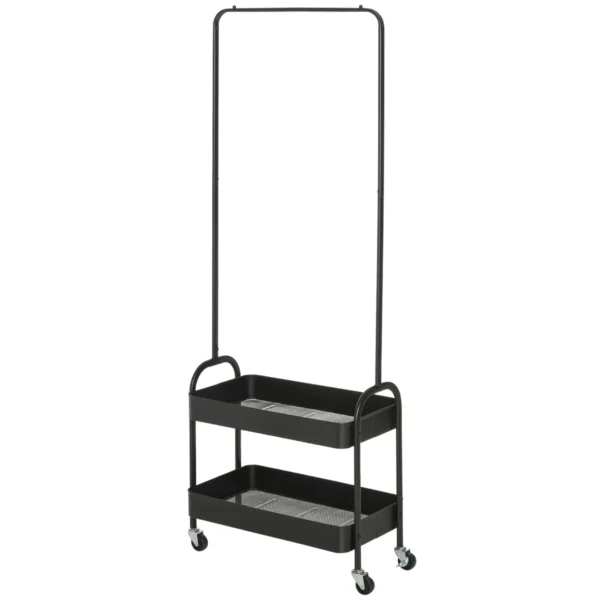 Drabužių kabykla Homcom 56,5x31,5x152,5cm., juodos spalvos