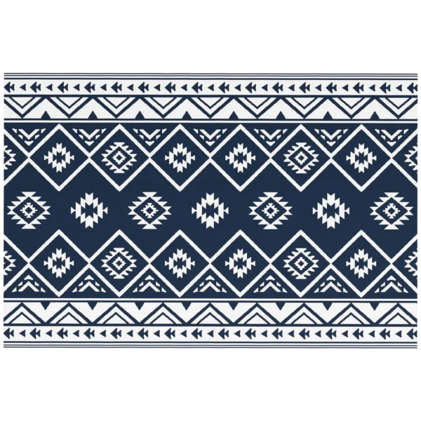 Lauko kilimas Outsunny 182x274x0,3cm., baltos/mėlynos spalvos