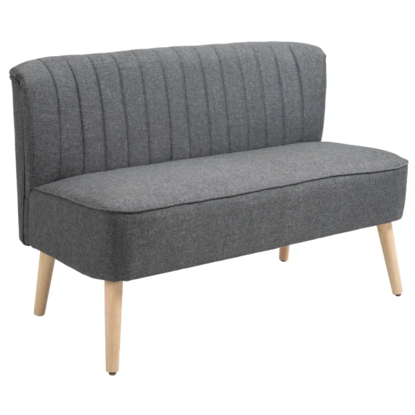 Sofa Homcom 117x56,5x77cm., tamsiai pilkos/šviesiai rudos spalvos 