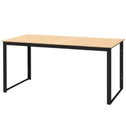 Lauko stalas Outsunny 160x80x75cm., šviesiai rudos/juodos spalvos