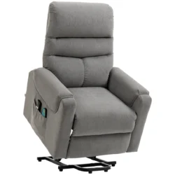 Masažinis fotelis su pakoju Homcom 79x97x103cm., tamsiai pilkos spalvos 