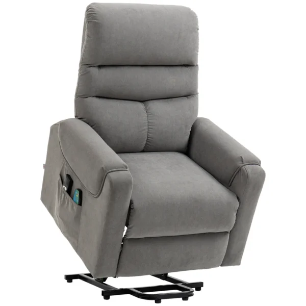 Masažinis fotelis su pakoju Homcom 79x97x103cm., tamsiai pilkos spalvos 