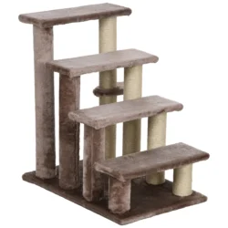 Katės draskyklė laiptai PawHut 60x40x64cm., rudos/smėlio spalvos