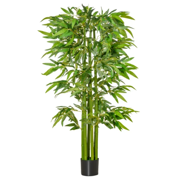 Dirbtinis augalas Homcom 17x17x160cm., žalios/juodos spalvos
