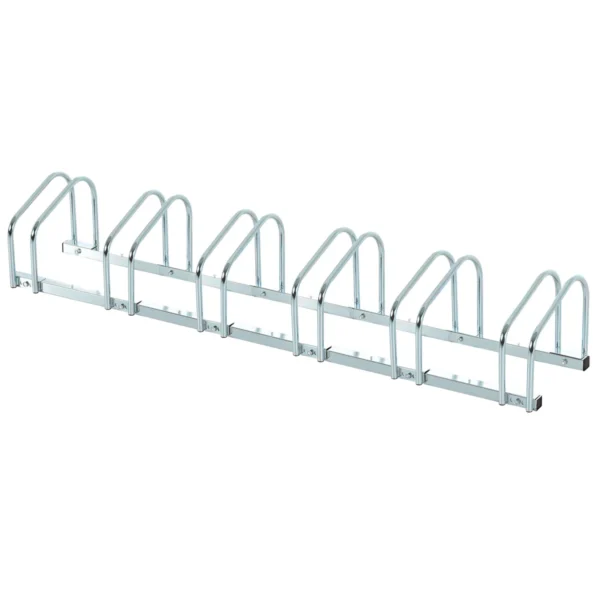 IAtd83198428a5c9b.webp Dviračių stovas Homcom 179x33x27cm., sidabrinės spalvos