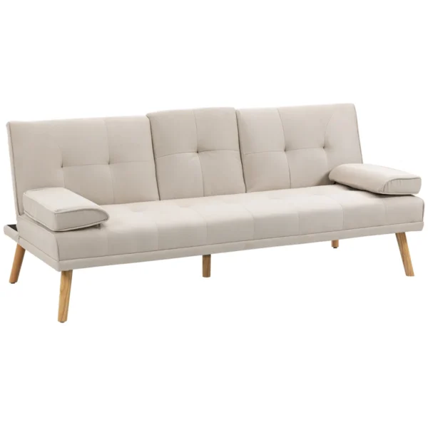 Sofa-lova Homcom 181x77x78cm., smėlio/šviesiai rudos spalvos