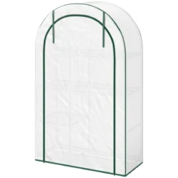 Šiltnamis Outsunny 100x45x160cm., baltos spalvos