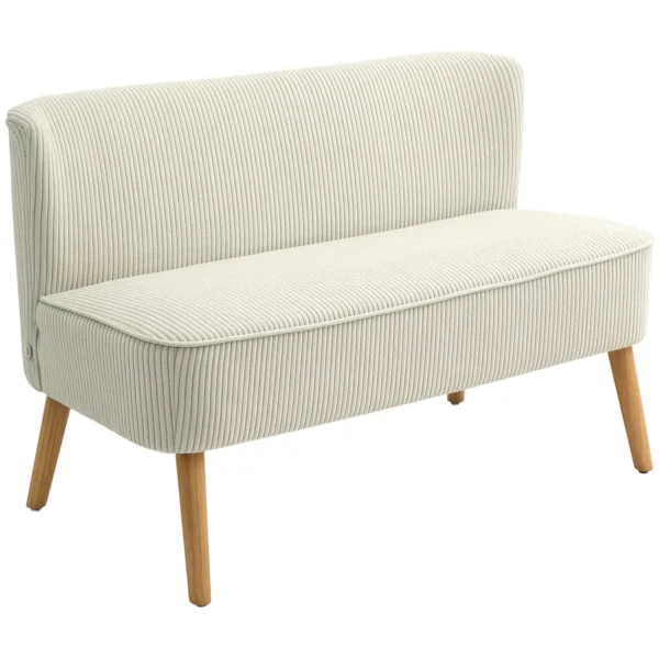 Sofa Homcom 117x56,5x77cm., kreminės/šviesiai rudos spalvos 