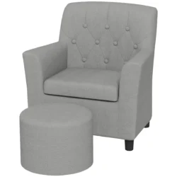 Vaikiškas fotelis su pakoju Aiyaplay, pilkos spalvos