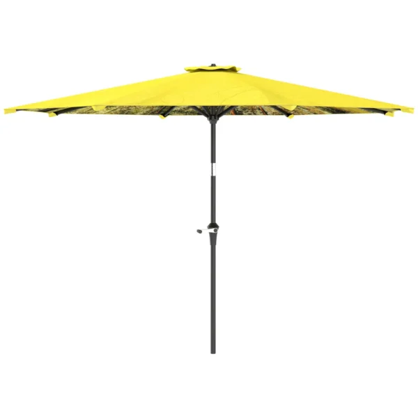 Lauko skėtis Outsunny 294x294x247cm., geltonos/juodos spalvos
