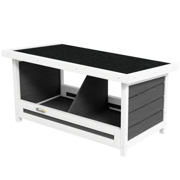 Vištų lizdas PawHut 66x37x34cm., tamsiai pilkos/baltos spalvos