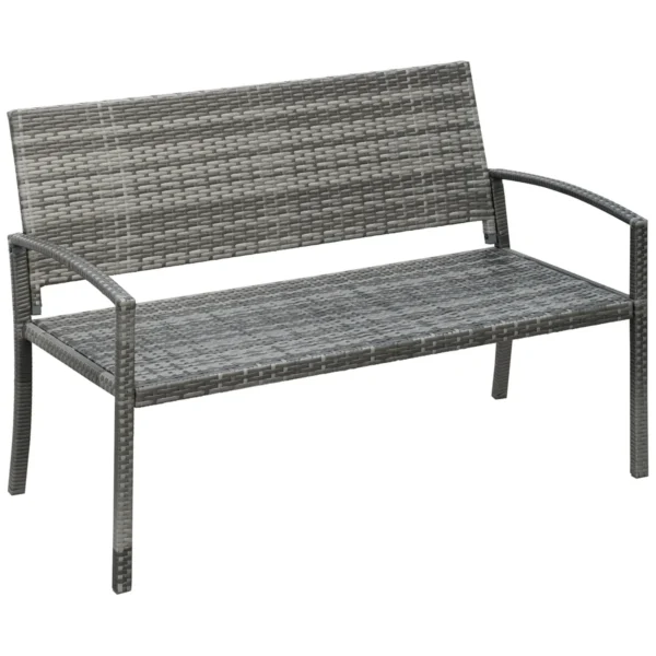Sodo suoliukas Outsunny 122x60x85cm., pilkos spalvos 