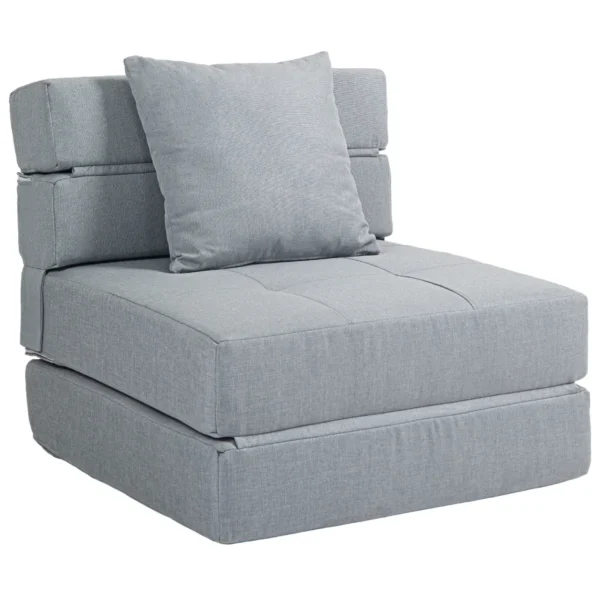 Fotelis-lova Homcom 70x70x61cm., pilkos spalvos