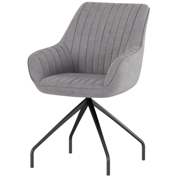 Fotelis Homcom 61x62x81cm., pilkos/juodos spalvos