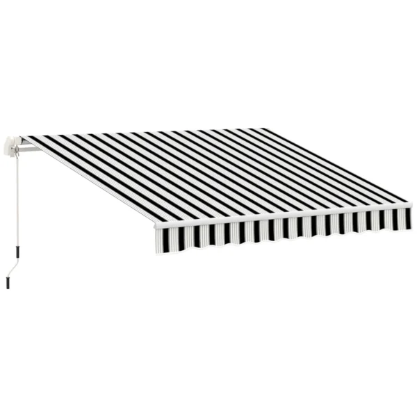 Markizė Outsunny 395x245cm., baltos/juodos spalvos
