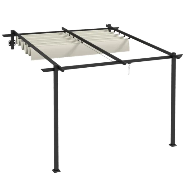 Pavėsinė Outsunny 297x297x230cm., juodos/kreminės spalvos