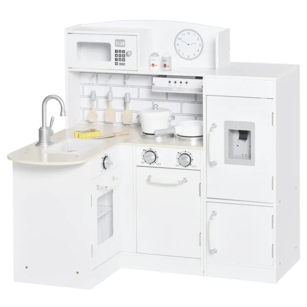 Vaikiška virtuvė Homcom 86x64x84,5cm., baltos spalvos
