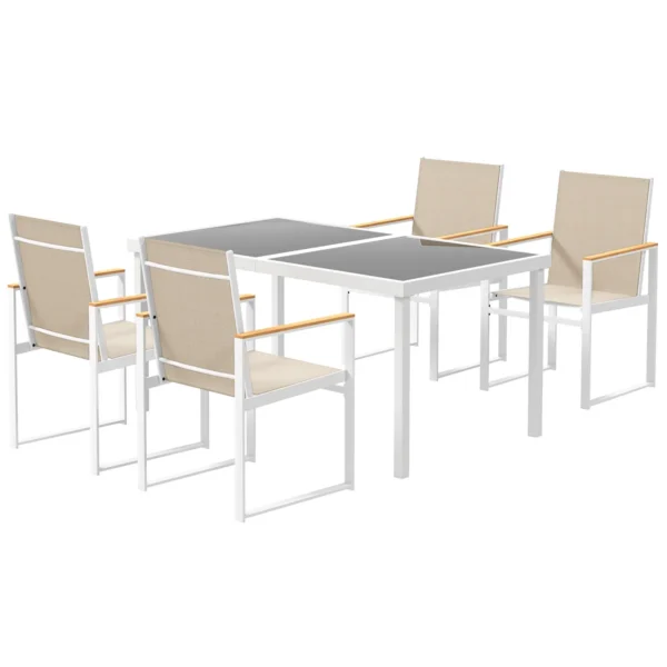 Sodo baldų komplektas iš 5 dalių Outsunny, įvairių spalvų