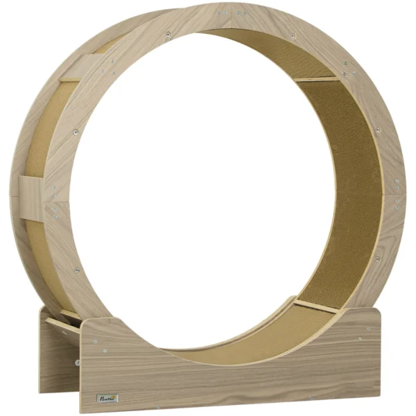 Kačių bėgimo ratas/draskyklė PawHut 91x33,5x94cm., rudos spalvos