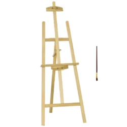 Molbertas Homcom 51,5x71,5x134,5cm., šviesiai rudos spalvos