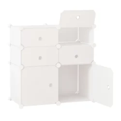 Modulinė batų spinta Homcom 75x37x73cm., baltos spalvos