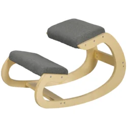 Biuro kėdė Homcom 54,5x85x54cm., šviesiai rudos/pilkos spalvos