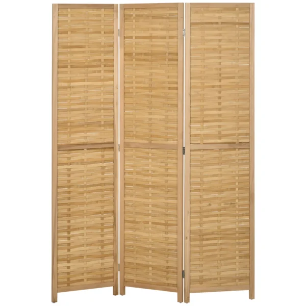 WzLcba19492fbfbf4.webp Širma Homcom 120x1,8x170cm., šviesiai rudos spalvos