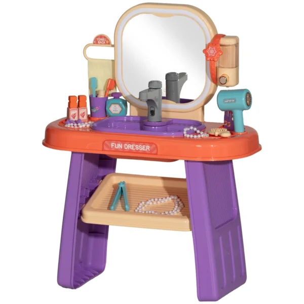 Vaikiškas kosmetinis staliukas Aiyaplay 55x29x71cm., įvairių spalvų