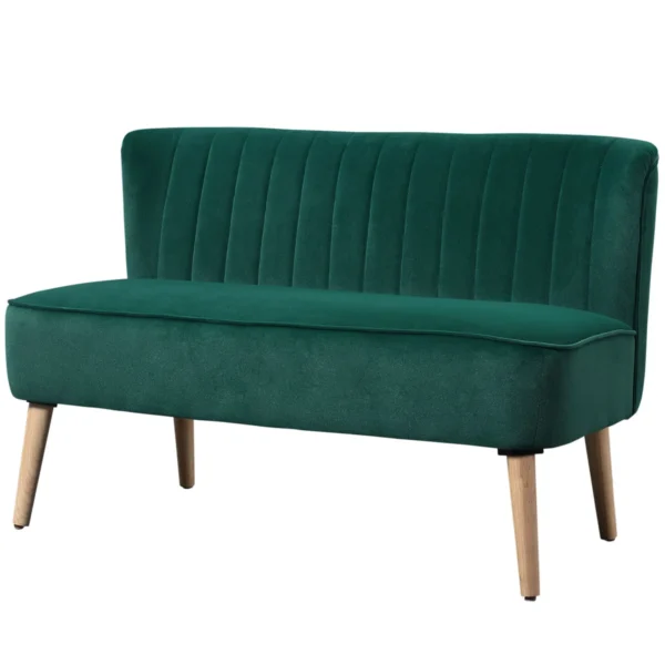 Sofa Homcom 117x56,5x77cm., žalios/šviesiai rudos spalvos 