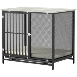 Narvas šuniui PawHut 80x55x71cm., juodos/pilkos spalvos