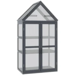 Šiltnamis Outsunny 70,5x42x132cm., tamsiai pilkos spalvos