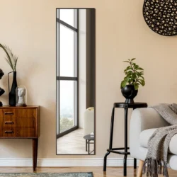 Pastatomas veidrodis 48x40x160cm., juodos spalvos