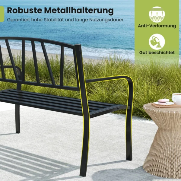 Sodo suoliukas 128x60x86cm., juodos spalvos