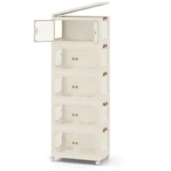 Knygų spintelė 59,5x35,5x162cm., baltos spalvos