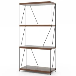 Pastatoma lentyna 61x29,5x105cm., rudos/juodos spalvos