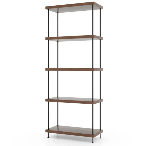 Pastatoma lentyna 60x29,5x147cm., rudos/juodos spalvos