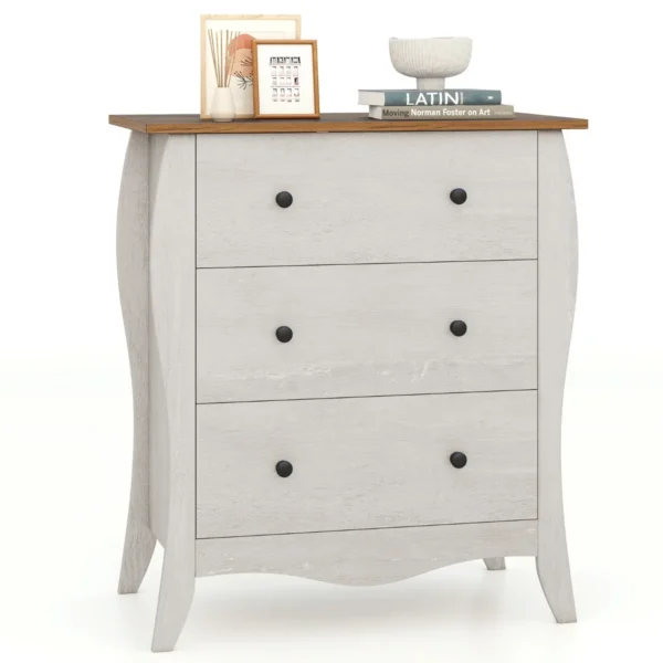 Komoda 67,5x38,5x76,5cm., pilkos/rudos spalvos