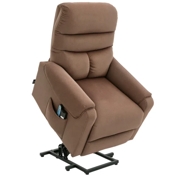 Masažinis fotelis su pakoju Homcom 79x97x103cm., rudos spalvos 