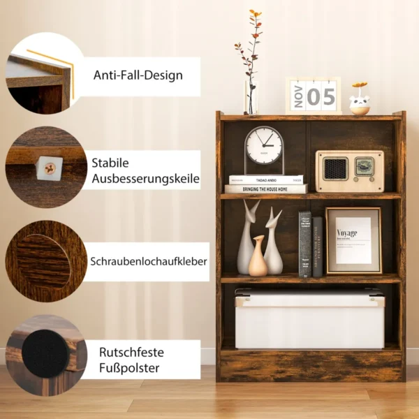 Pastatoma lentyna 50x30x75cm., rudos spalvos
